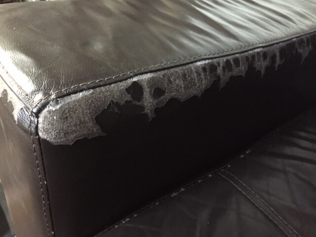 ソファー修復事例（ひじ掛け）