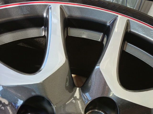 トヨタ ヴィッツRS G’s　純正アルミホイールのポリッシュ風施工例