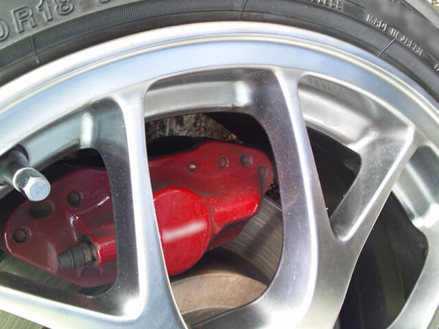 三菱 ランサーエボリューションX純正ハイパー塗装のリム傷修理