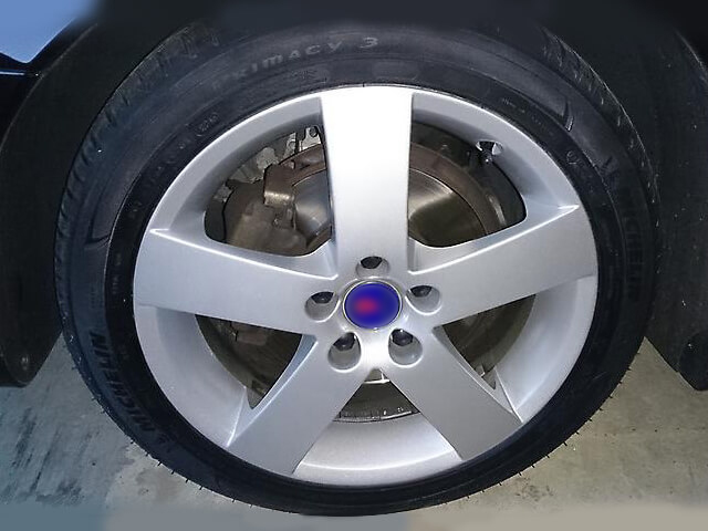 サーブ 9-5シリーズ純正ホイール塗装施工例