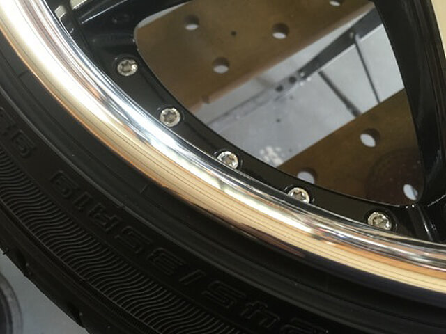 ガリ傷補修事例（アルマイトホイール）