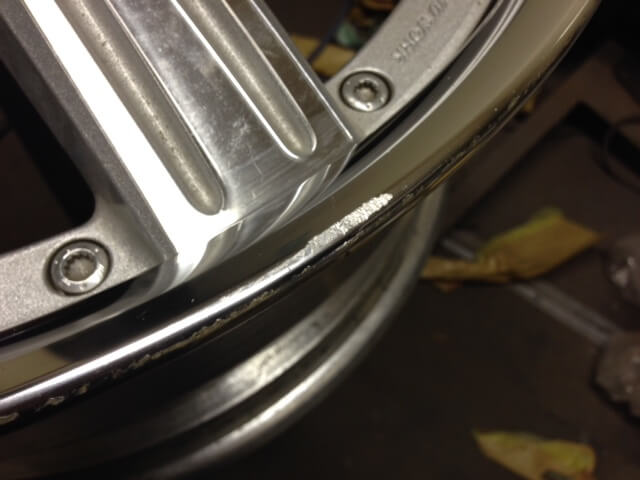 社外アルマイトホイール補修