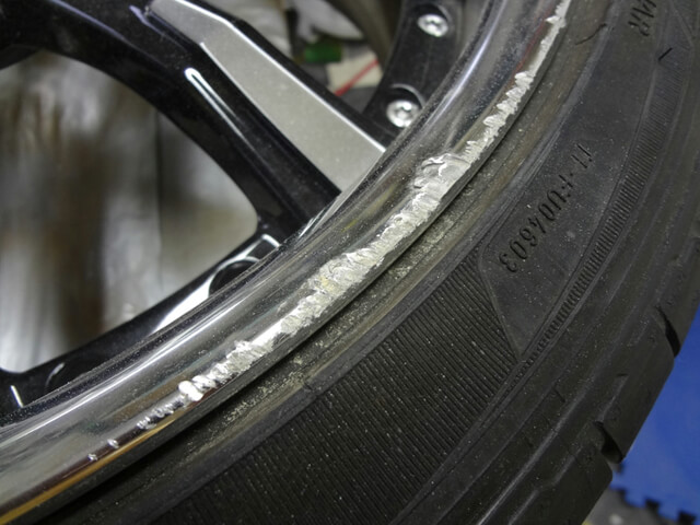 社外アルマイトホイール補修